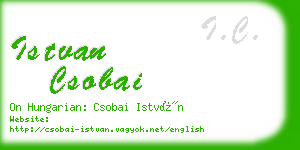 istvan csobai business card